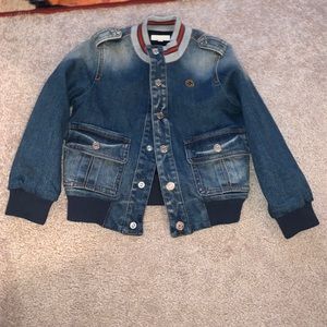Gucci Kids Denim Bomber Jacket
